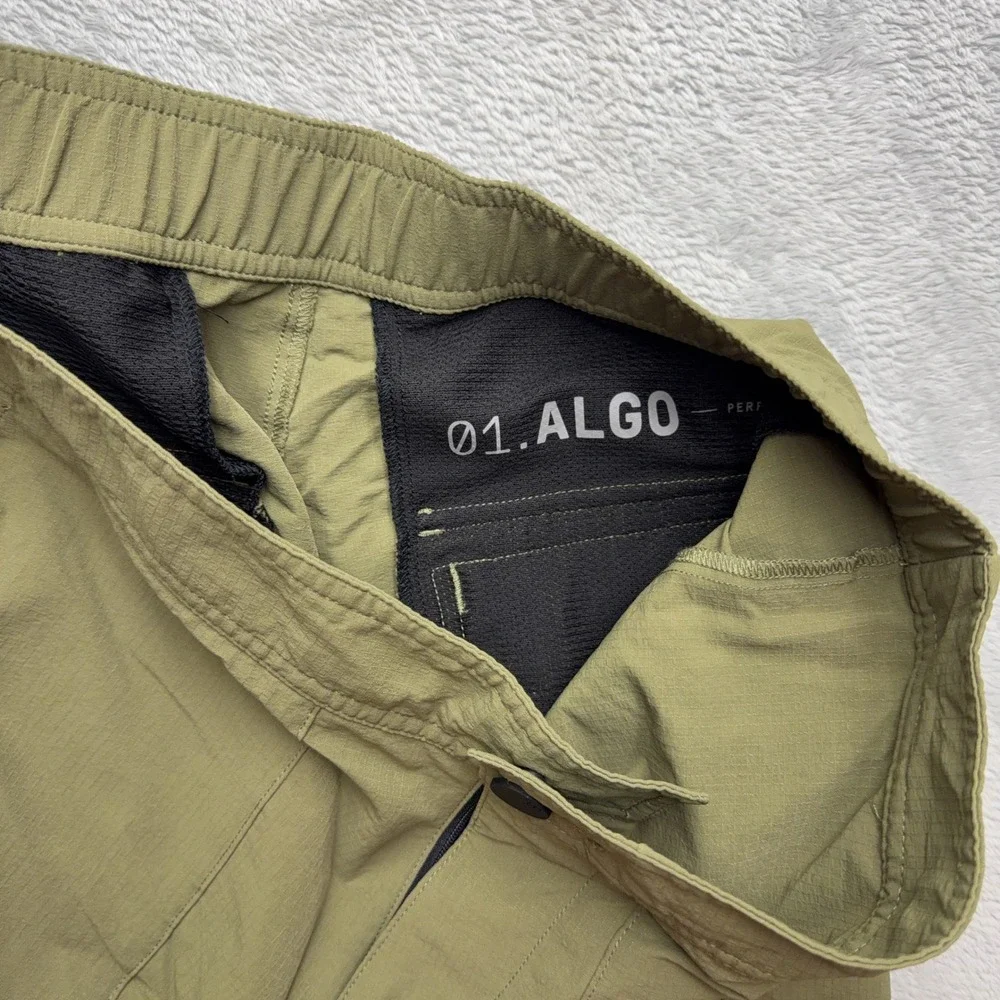 01.Algo Shorts Mens 31 Olive Green Performance Cordura Nylon Spandex Utility
